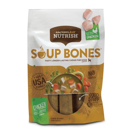 Rachael Ray Nutrish Soup Bones Dog Treats, Chicken & Veggies Flavor, 6