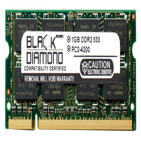 3690 Series - 1GB Memory RAM for Acer Aspire Notebooks 1650 Series, 7110, 3690, 3620, 5601AWLMi 200pin PC2-4200 533MHz DDR2 SO-DIMM Black Diamond Memory Module Upgrade