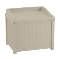Suncast 22 Gallon Deck Box With Seat, Light Taupe, SS1000