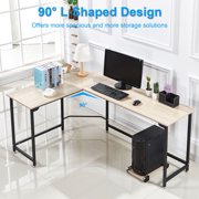 Solid Wood Corner Desks L Shape Corner Computer Desk Pc Wood Steel Laptop Table Workstation Home Office
