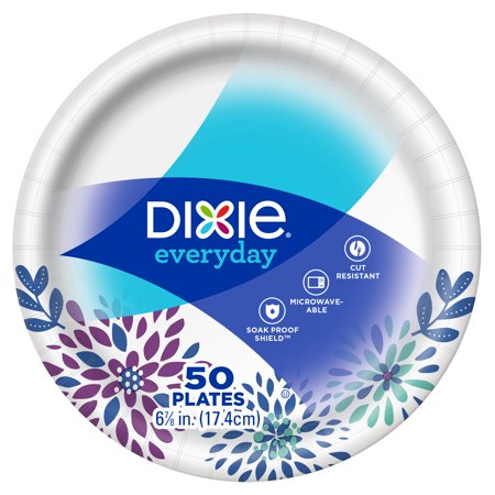 - (3 pack) Dixie Everyday Paper Snack/Dessert Plates, 7