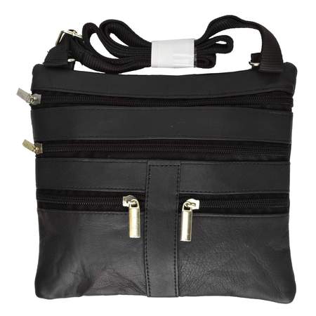 Soft Leather Cross Body Bag Purse Shoulder Bag 5 Pocket Organizer Micro HandbagTravel Wallet Multiple Colors HN907 (Best Type Of Leather For Bags)