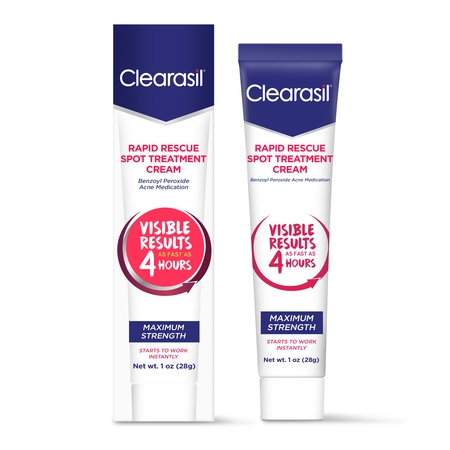 Clearasil Rapid Rescue Acne Spot Treatment Cream, 1 (Best Natural Skin Care Routine For Acne)