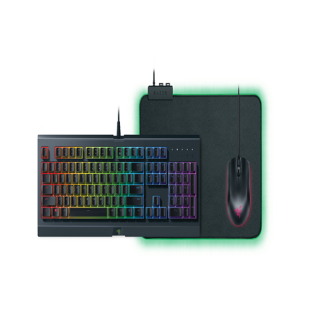 Razer Holiday Chroma Bundle (2018) - Includes Cynosa Chroma Gaming Keyboard, Abyssus Essential Gaming Mouse, and Goliathus Chroma Gaming Mouse Pad