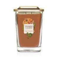 Yankee Candle Elevation Collection with Platform Lid Large 2-Wick Square Candle, Ginger Pumpkin