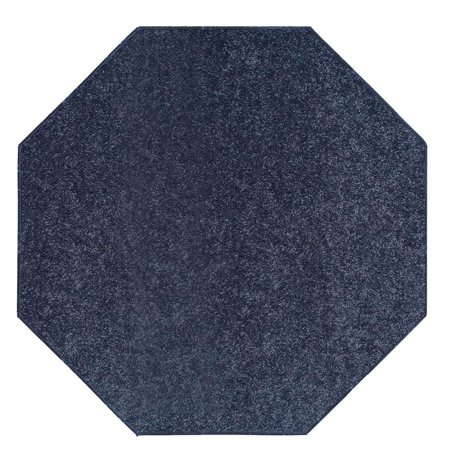 - Saturn Collection Solid Color Area Rugs Petrol Blue - 10' Octagon
