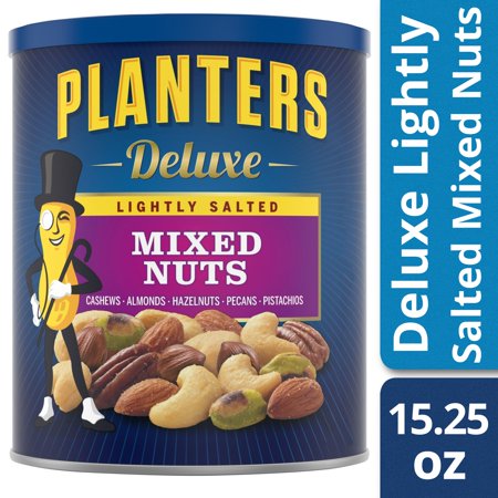 Planters Deluxe Lightly Salted Mixed Nuts, 15.25 oz (Best Mixed Nuts For Health)