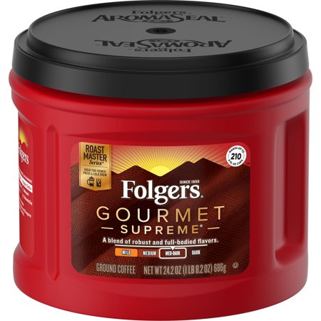 Folgers Gourmet Supreme Ground Coffee, Dark Roast,