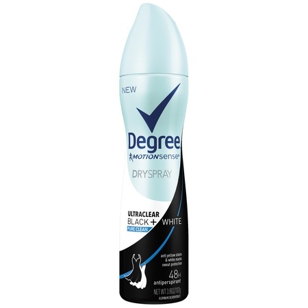 Degree Women Black and White Pure Clean UltraClear Antiperspirant Deodorant Dry Spray, 3.8