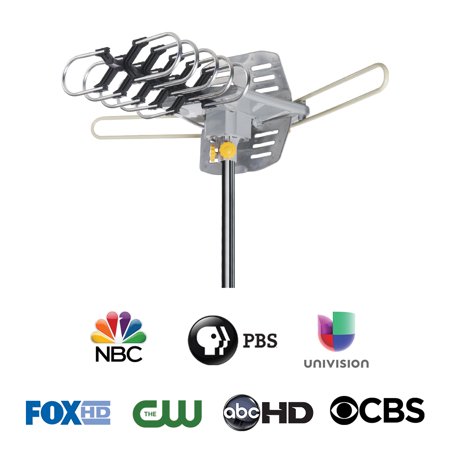 Onn 4K Hd Motorized Outdoor TV Antenna With 150-Mile (Best Tv Antenna For Seattle)