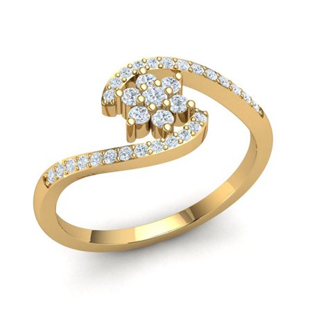 Si2 Round Brilliant Cut Diamond - 0.75carat Round Cut Diamond Prong Fancy Ladies Engagement Bridal Ring Solid 10K Gold J SI2