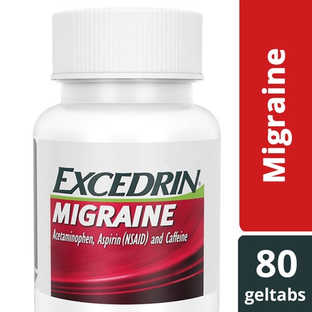 Excedrin Migraine for Migraine Relief, Geltabs, 80 (Best Over The Counter Meds For Migraines)