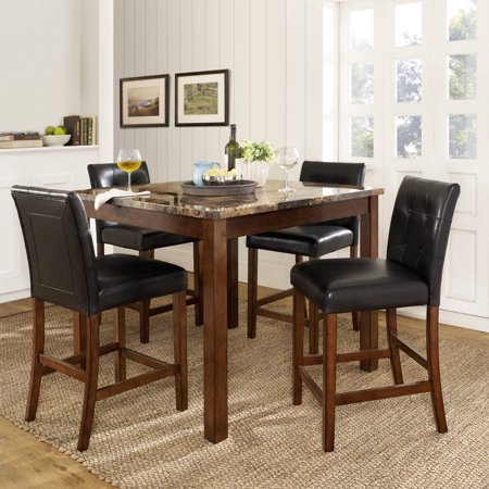 Maple Dining Table Chairs - Dorel Living Andover 5 Piece Counter Height Dining Set, Multiple Colors