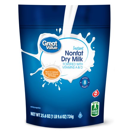 Great Value Nonfat Instant Dry Milk, 25.6 oz - Walmart.com