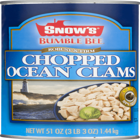 clams chopped bumble bee ocean snow 51oz walmart