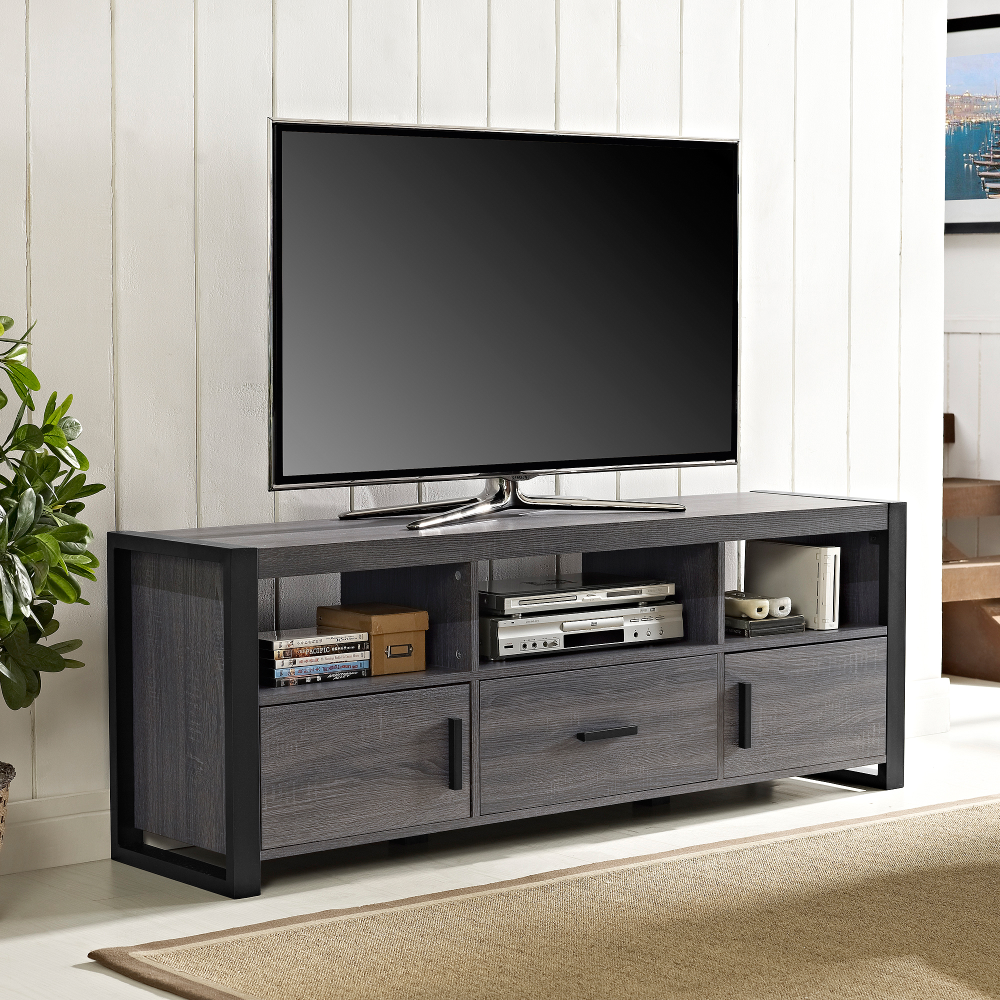 apartment AH City Grove Black and Charcoal TV Stand for TVs up to 65''