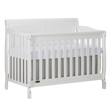Slumber Baby Ashton Full Panel Convertible 5 in 1 Crib, White