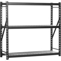Edsal 72"H x 77"L x 24"W Steel Welded Storage Rack, Black