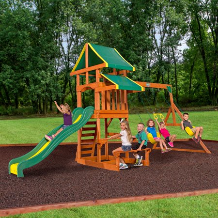 Backyard Discovery Tucson Cedar Wooden Swing Set (Best Backyard Football Plays)