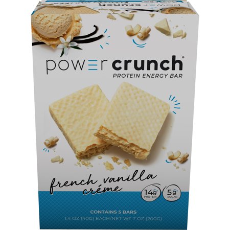 Power Crunch Protein Energy Bar, French Vanilla Cream, 14g Protein, 5 (Power Crunch Bars Best Flavor)