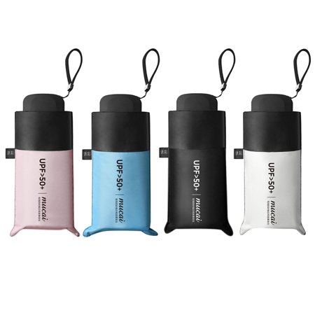 Hot Pink Umbrellas Mini Umbrella, 5 Folding Small Compact Travel Umbrella with Cover & 95% UV Protection, Ultra Lightweight ()