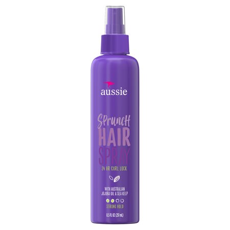 (2 pack) Aussie Sprunch Non-Aerosol Hairspray with Jojoba Oil & Sea Kelp For Curly Hair 8.5 fl (Best Flat Iron Spray For Curly Hair)