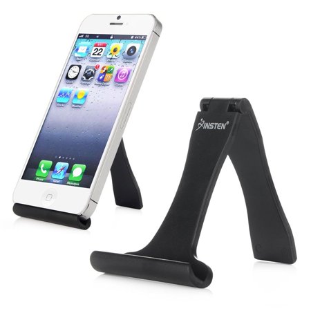 Cell Phone Desktop Stand Insten Universal Cell Phone Mini Desktop Stand Holder Black For Smartphone iPhone Mobile New design (for Samsung Galaxy S9 S9+ Plus Note 8 / Sony Xperia XZ2 XZ) ()