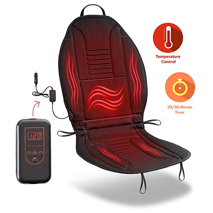 Heated Rear Seat Cushion Smart Thermostatic Car Back Seat Heating Cushion Premium Quality 12V