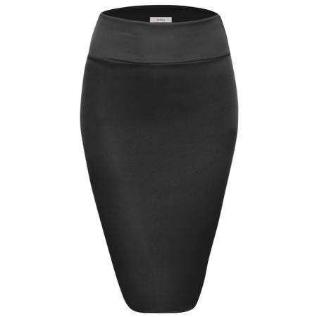 Scuba Pencil Skirt Midi Bodycon Skirt Below Knee Skirt, Office Skirt High Waist