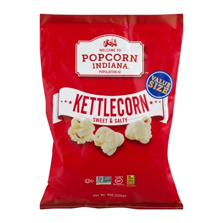 (4 Pack) Popcorn Indiana Kettle Corn Sweet & Salty, 8.0 (Best Organic Popping Corn)