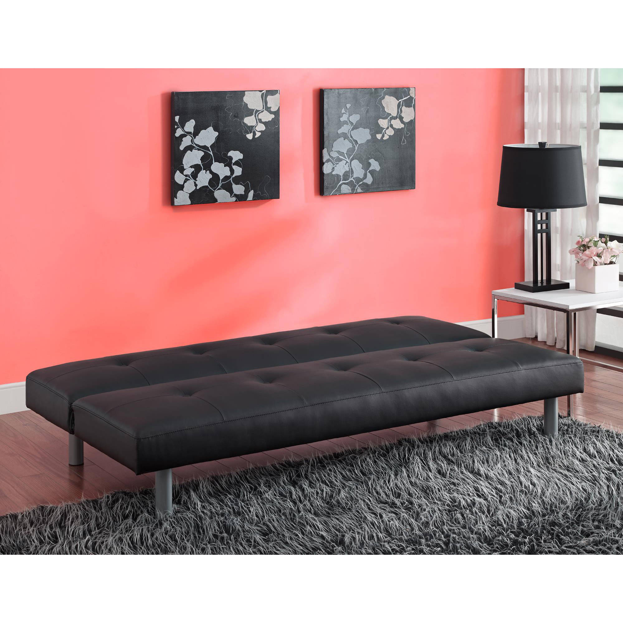 DHP Nola Tufted Futon, Black