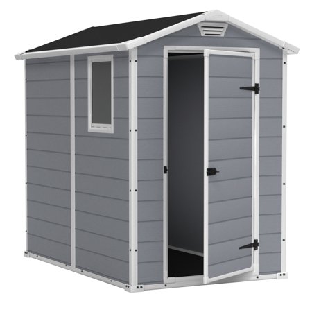 Keter Manor 4' x 6' Resin Storage Shed, All-Weather 