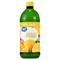 (9 Pack) Great Value 100% Juice, Lemon, 32 Fl Oz, 1 Count