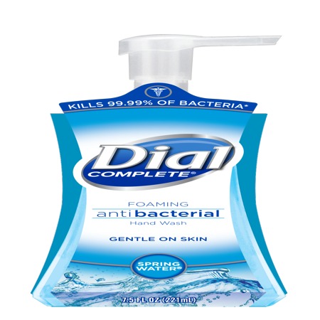 Dial Complete Antibacterial Foaming Hand Wash, Spring Water, 7.5 (Best Antibacterial Hand Gel)