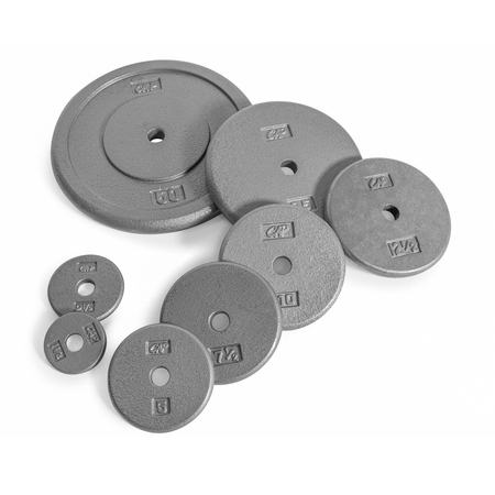 CAP Barbell - Standard Cast Iron Weight Plate, 1.25-50 lbs, (Best Weight Lifting Sets)