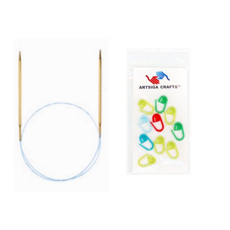Addi Lace Turbo Circular Needles - addi Bundle: Turbo Lace Circular 16-inch (40cm) Knitting Needles with 10 Artsiga Crafts Stitch Markers
