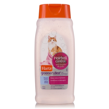 Hartz Groomer's Best Extra Gentle Hairball Control Fresh Scent Cat Shampoo, 15 fl (Best Shampoo For Lhasa Apso)
