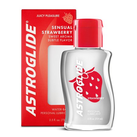 Astroglide Sensual Strawberry Liquid, Water Based Personal Lubricant - 2.5