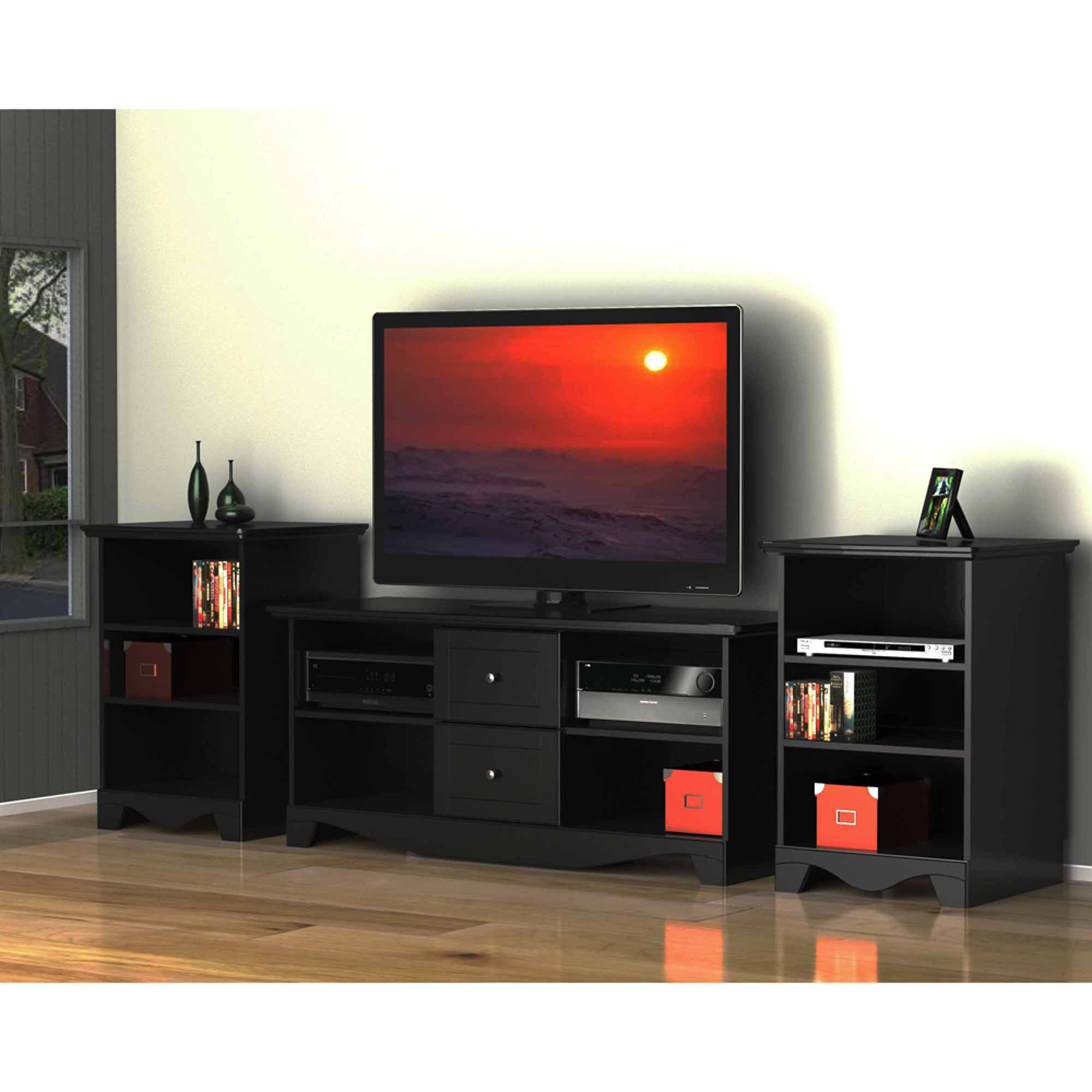 Visions Black TV Stand, for TVs up to 60''