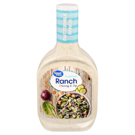 (2 Pack) Great Value Buttermilk Ranch Dressing, 36 (Best Low Cal Ranch Dressing)
