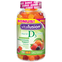 Vitafusion Adult Vitamin D3 Gummies, 2000 IU, 164 Ct BONUS