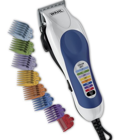 Wahl Corded Color Pro Color Coded Haircut Hair Clipper Kit, 20 pc, Model (Best Hair Grooming Clippers)