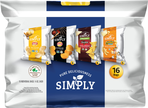 Frito Lay Mix 16ct Lays Simply Variety Pack 14.0oz - Walmart.com