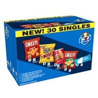 Kellogg's Variety Snack Pack Cheez-It Original and White Cheddar Cheese Crackers, Keebler Fudge Stripes Minis Cookies, Pringles, Rice Krispies Treats 30.18 Oz 30 Ct