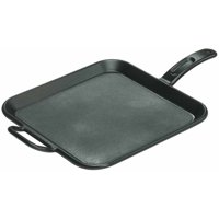 Lodge 12” Square Griddle Seasoned Cast Iron, P12SG3, with assist handle