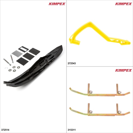 Kimpex - Arrow Ski Kit - Black, Ski-Doo MXZ X 600R 2019 Black / Bright yellow 