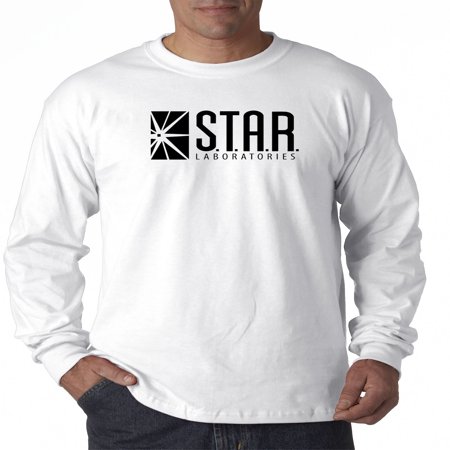 - New Way 1171 - Unisex Long-Sleeve T-Shirt Star Laboratories Labs Comic Hero Medium White