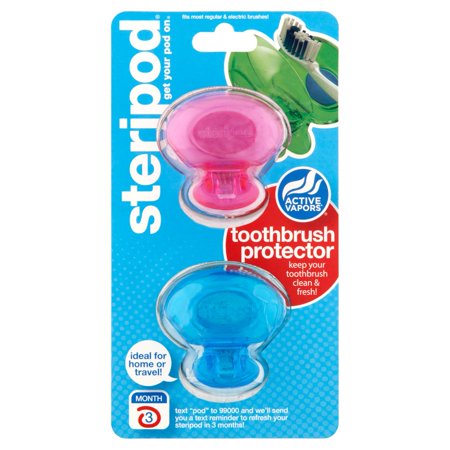 Steripod Clip-On Toothbrush Sanitizer (2 Pack color may
