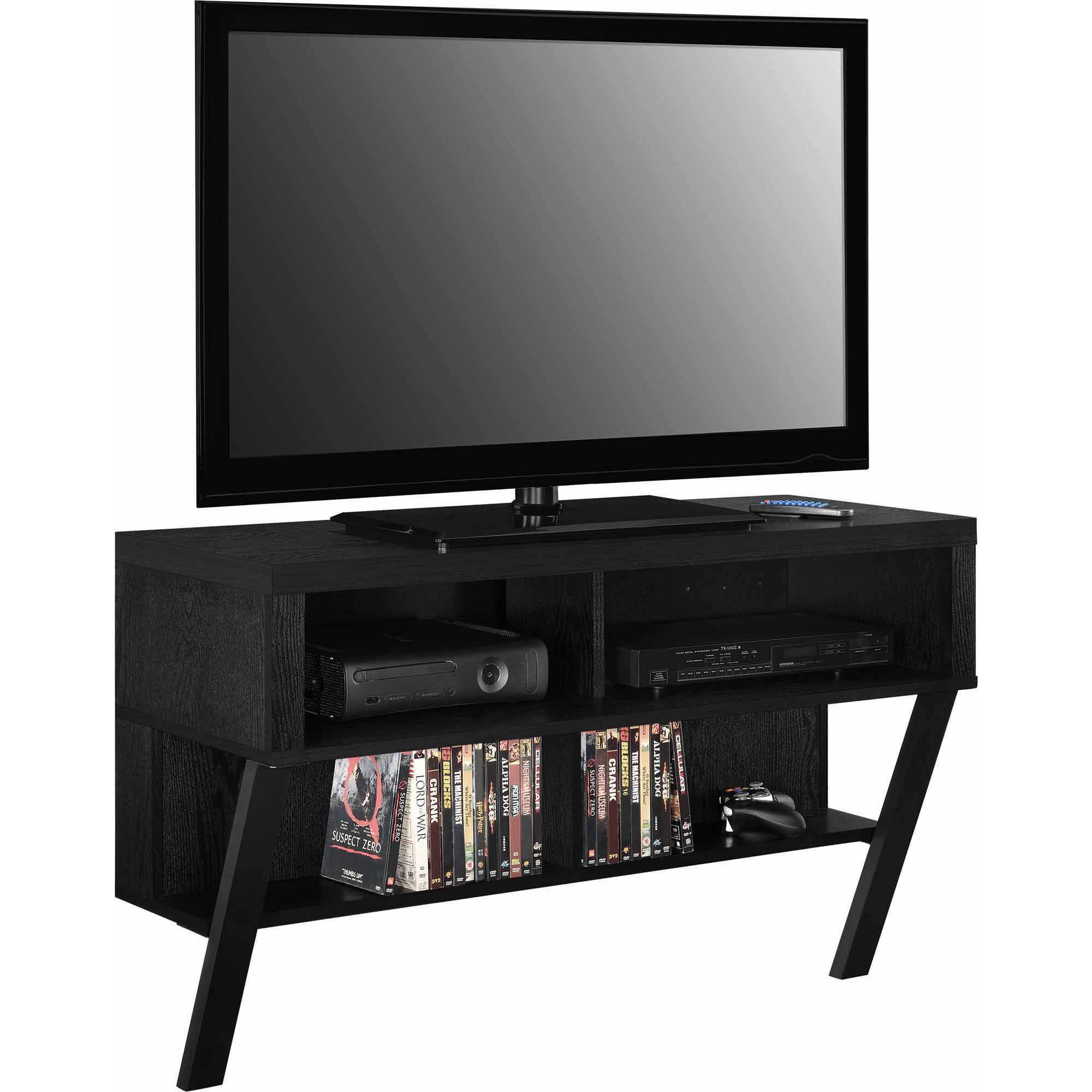 Altra Wall-Mounted TV Stand for TVs up to 47'', Black Oak Finish