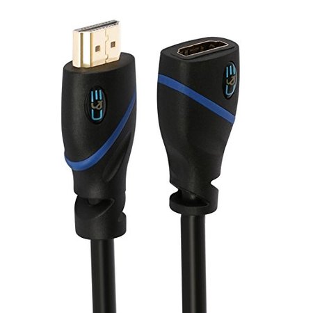 C&E High Speed HDMI Extension Cable Male to Female, 1.5 Feet, Supports Ethernet, 3D and Audio (Best Extensions To Get)